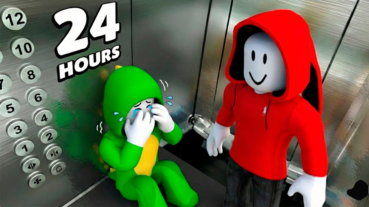 JJ and Mikey Survived 24 HOURS in Elevator in Roblox! Maizen