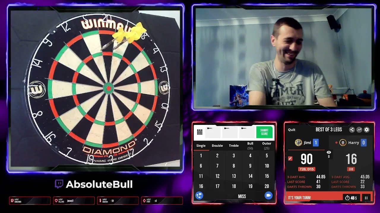 Darts Live Stream - Full first test stream from Twitch