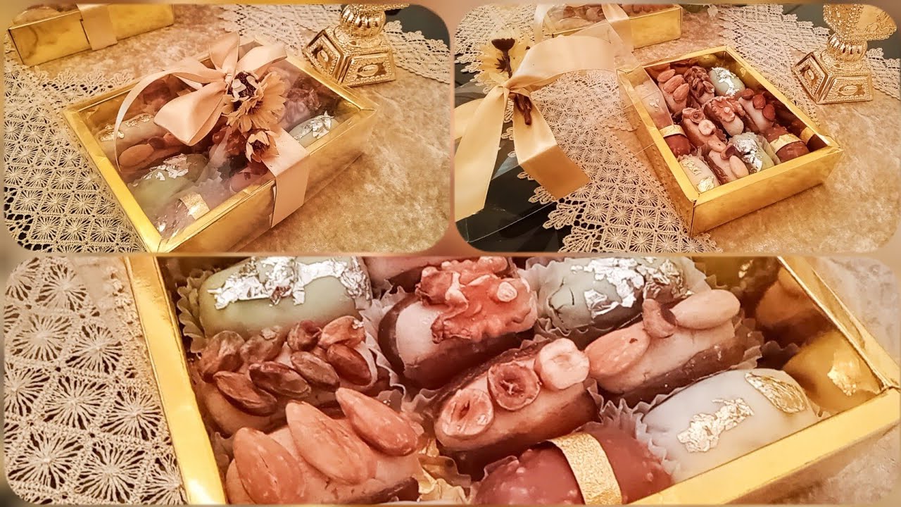 تمر بريستيج محشي بحشوتين مختلفتين احلى ضيافة اكل المناسبات السعيدة/ les dattes fourré