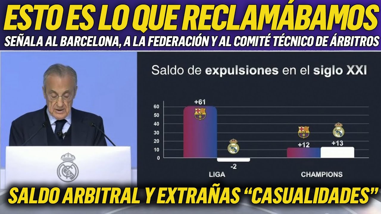 💥El BRUTAL DISCURSO de FLORENTINO que SEÑALA al FC BARCELONA en el CASO NEGREIRA