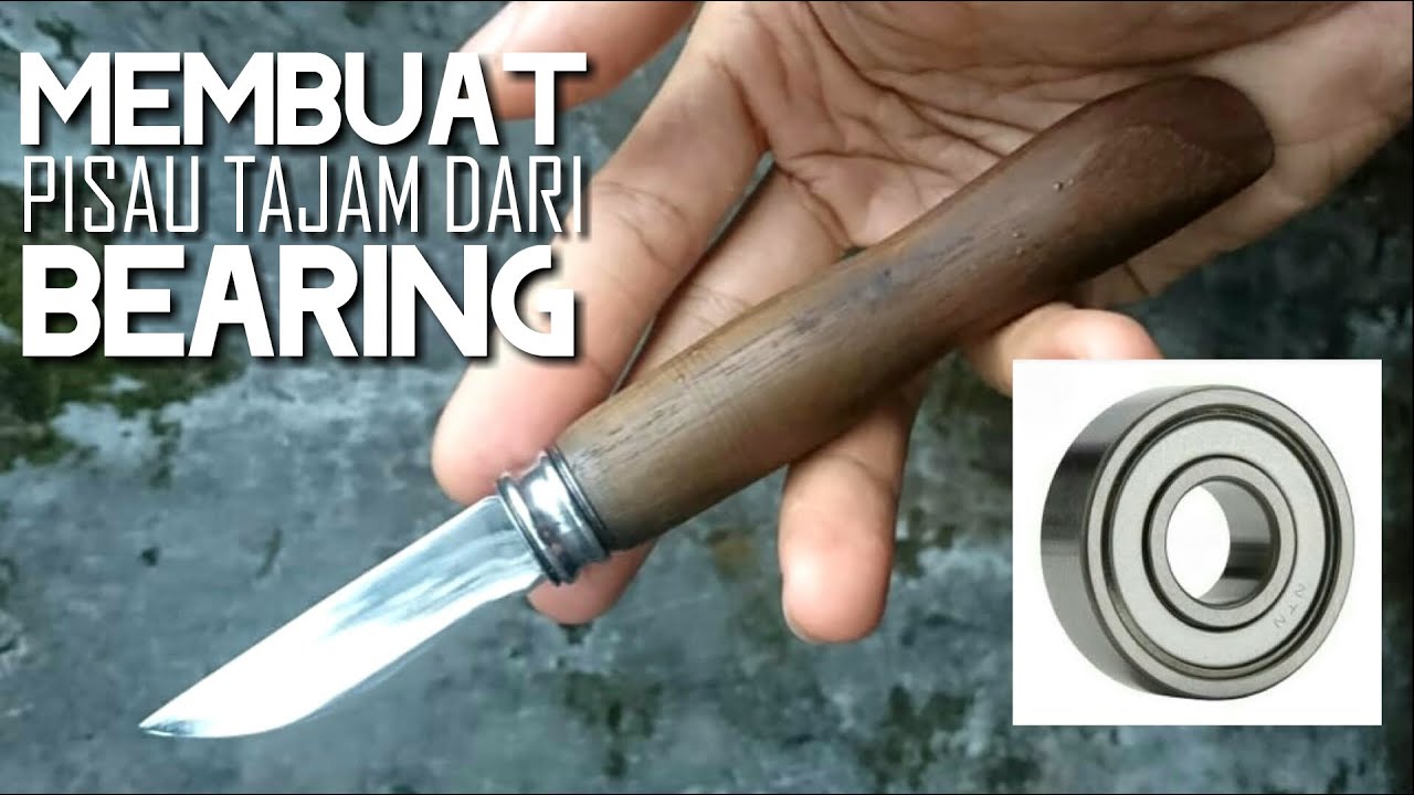 Membuat Pisau Tajam dari Bearing #pisau #knife