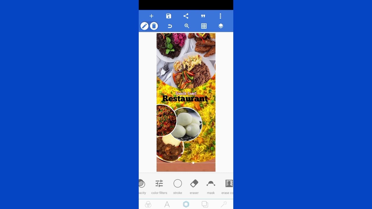 Restaurant Rollup Design in pixellab @mbayamiteNation