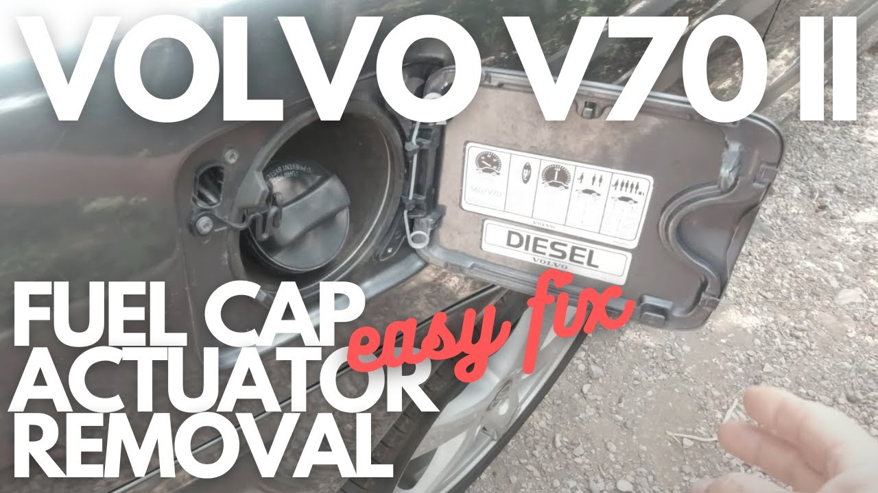 VOLVO V70, XC70 2000 to 2006 FUEL CAP ACTUATOR REMOVAL
