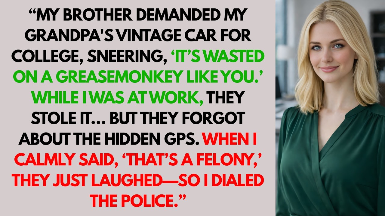 Brother Stole My Car, Mocked Me “It’s Wasted On You”—I Tracked The GPS And Said, “That’s A Felony” 🚨