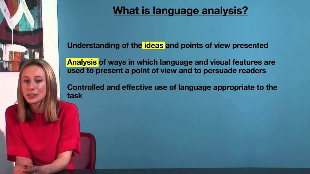 VCE English - What is language analysis?