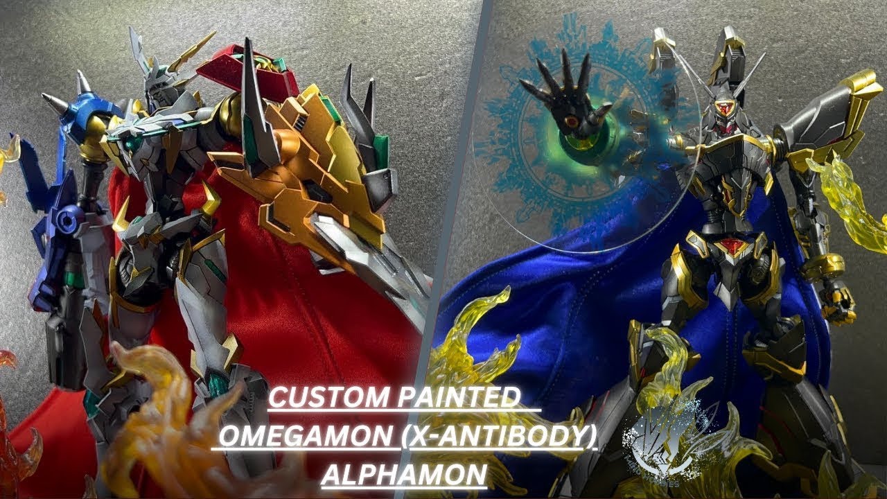Custom painted figure rise standard Alphamon&Omegamon X