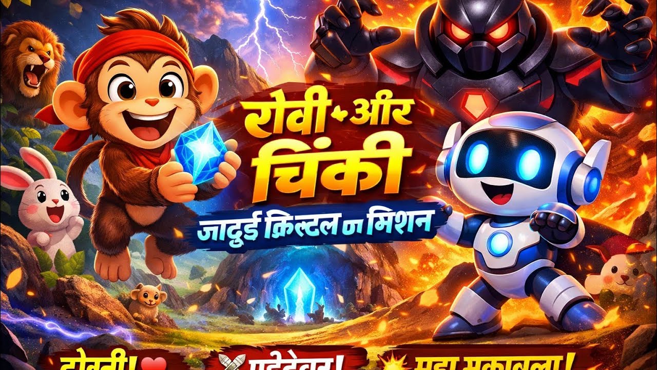 “##रोबी और चिंकी: जादुई क्रिस्टल का रहस्य”##