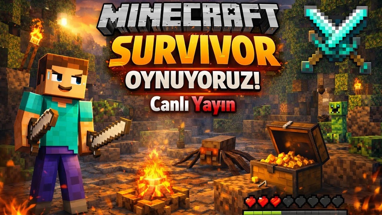 Minecraft Survivor Oynuyoruz