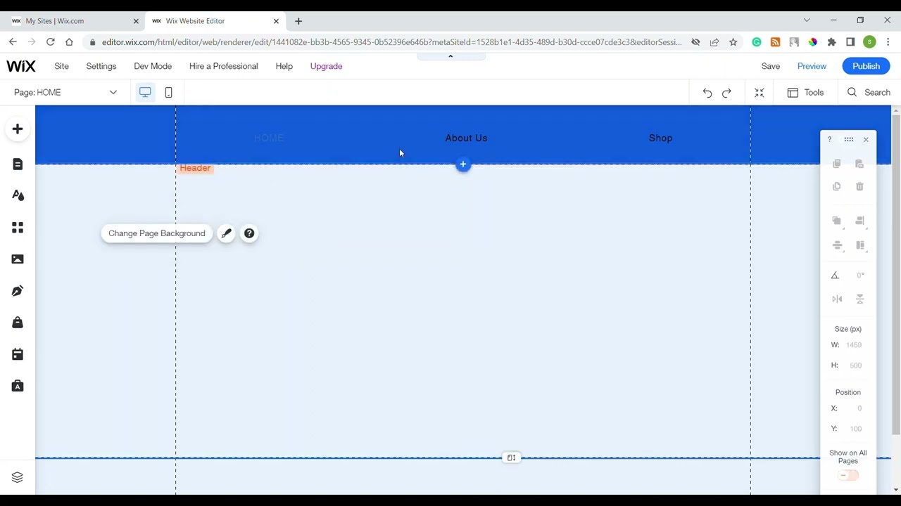 Adding Color to Footer, Header and Page Background in Wix Site | Wix Tutorial
