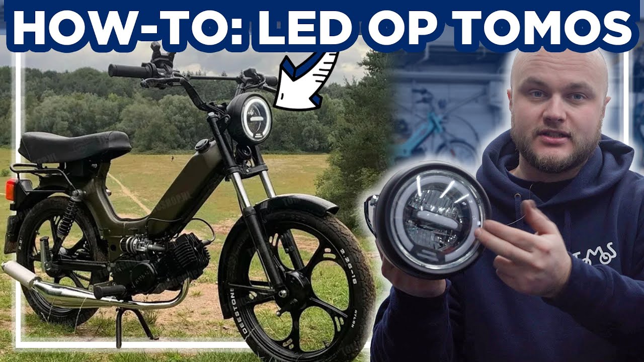TOMOS BROMMER NAAR LED OMBOUWEN MET ANGEL EYE KOPLAMP!