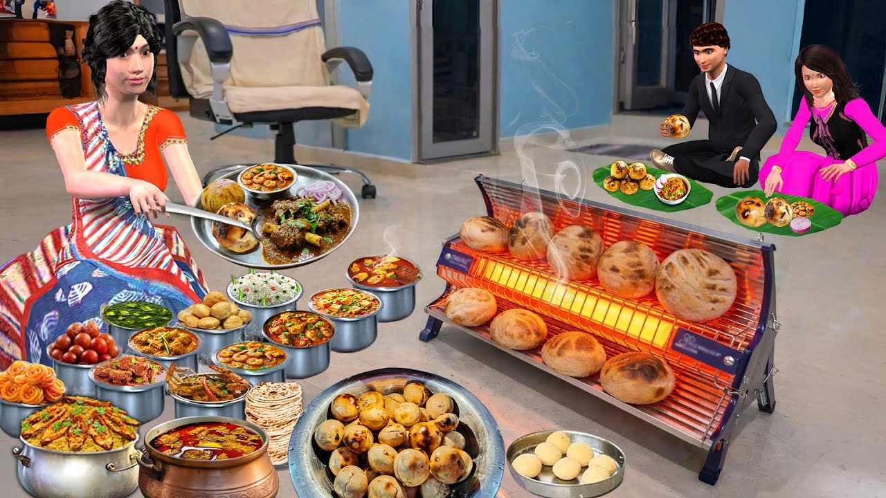 Heater बना चूल्हा | Room Heater पर Litti Chokha | Desi Jugaad Hindi Kahaniya