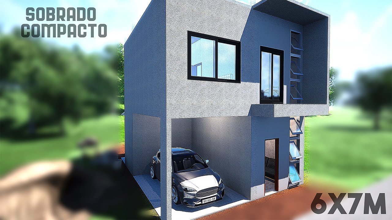 CONSTRUÇÃO PASSO A PASSO DE UM SOBRADO COMPACTO 6X7M EM 3D: MAXIMIZANDO ESPAÇO E ESTILO | DUTRAM