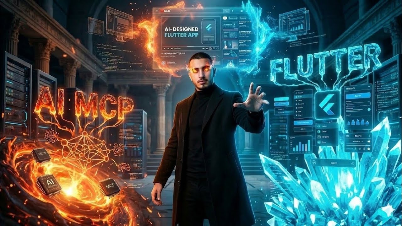 إزاي تبني Design كامل للتطبيق باستخدام MCP و AI بدون UI/UX؟ | Flutter + Cursor + AI Models