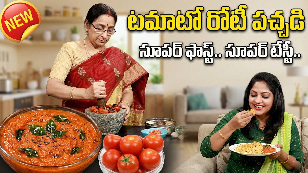 Tasty & Healthy Tomato Roti Pachadi Recipe | Easy South Indian Pachadi At Home | Ramaa Raavi