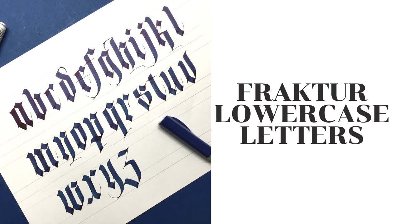 How to Write Blackletter(Fraktur) Lowercase Letters using Pilot Parallel Pen.
