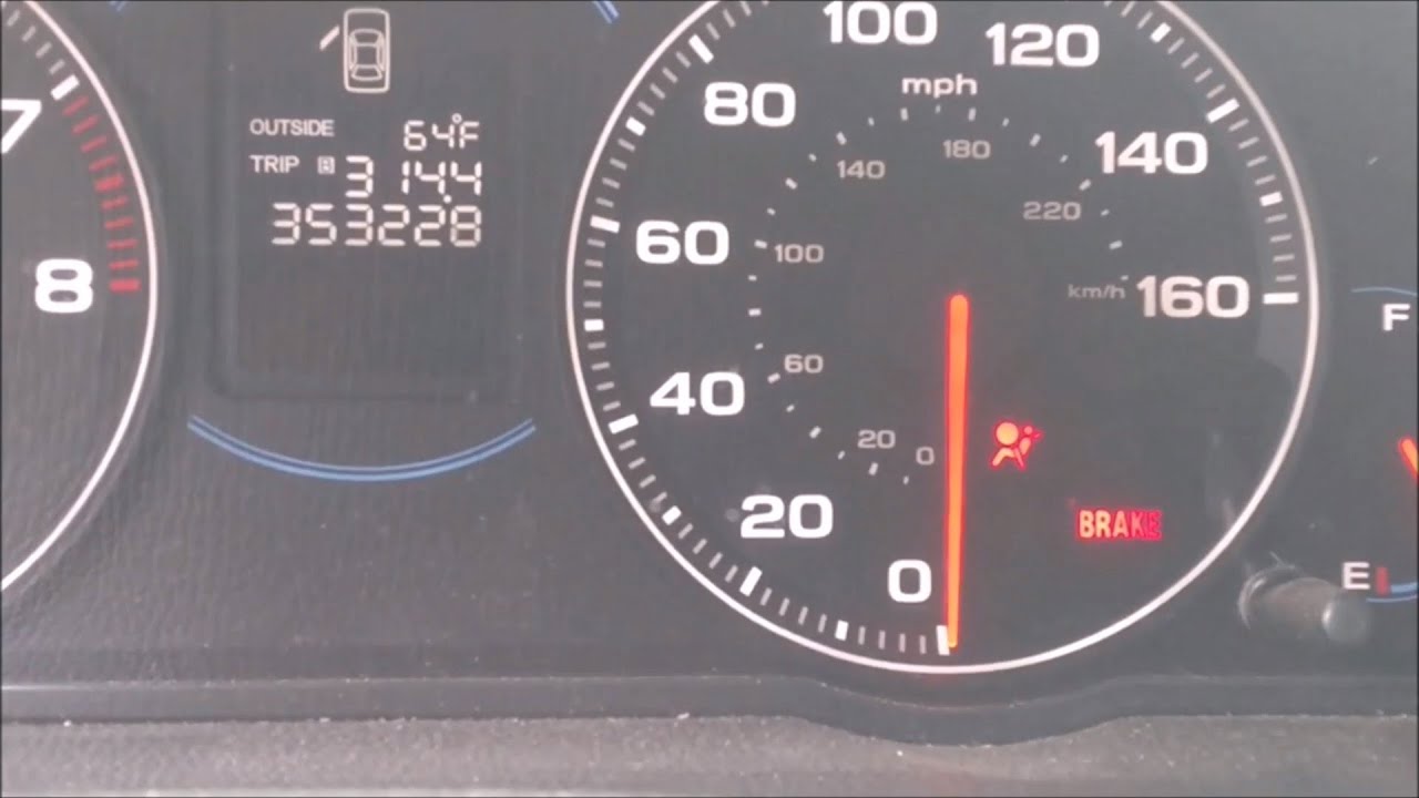 Remove front driver seat, seat belt buckle to fix Airbag light of 04 - 08 Acura TSX, Honda Accord