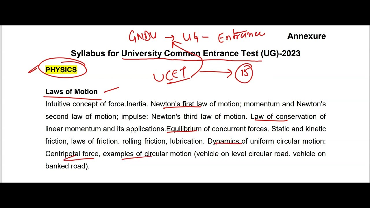 GNDU ADMISSION 2023-24 || SYLLABUS UG UCET EXAM 2023