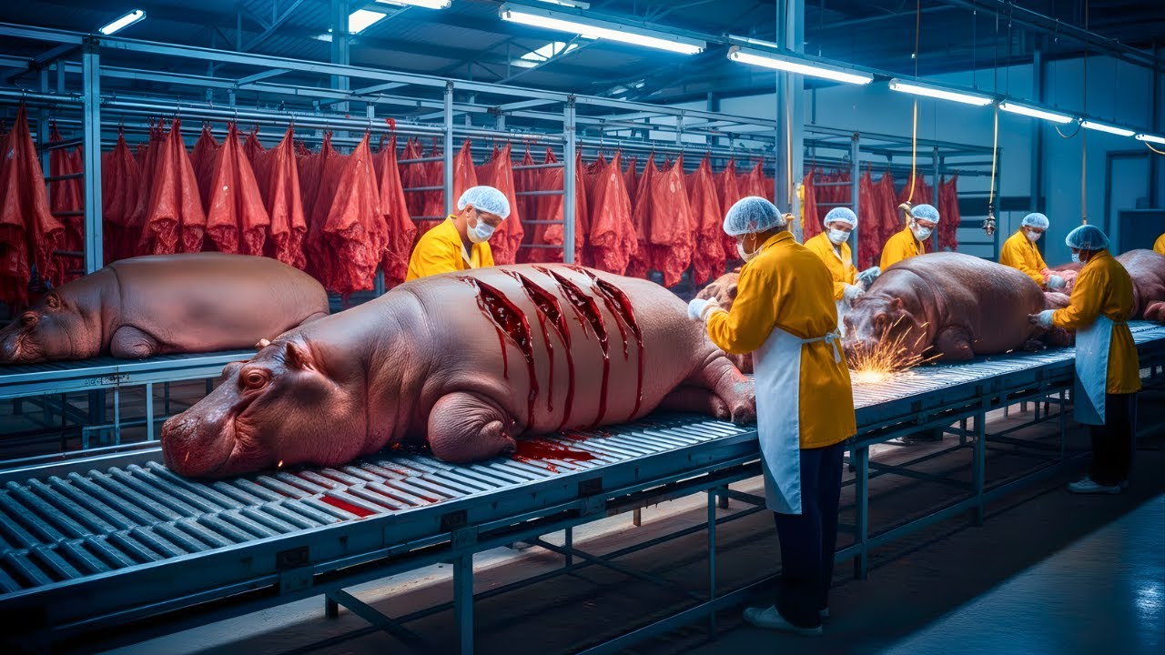 Inside the Hippo Cheese Factory – (Full Process) How Million-Dollar Hippo Milk Products Are Made