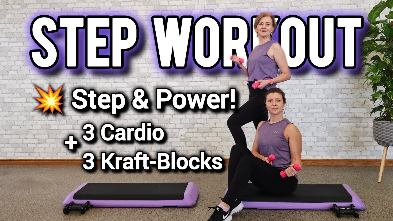 STEP INTERVALL WORKOUT | mit Hanteln 💪🔥💃 Fettverbrennung, Kraft & Power für dein Ganzkörper-Training