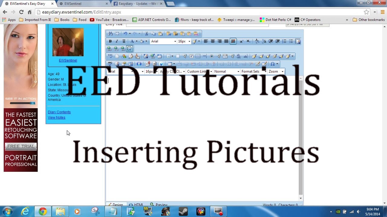 EED Tutorials - Insert A Picture