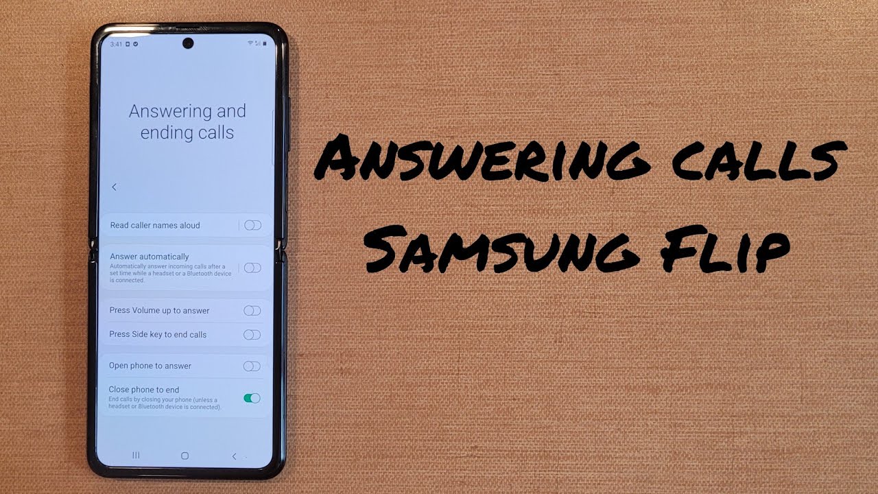 Press Volume Up to Answer Call Samsung Galaxy Flip