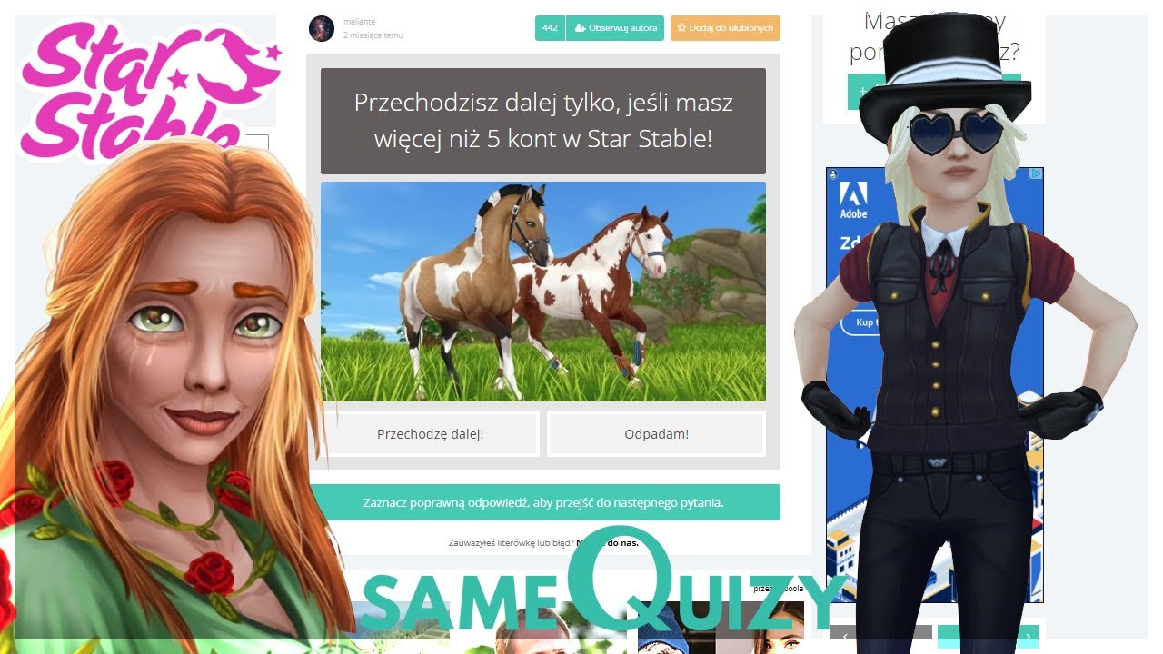 SAMEQUIZY ZE STAR STABLE ONLINE v4 ZOSTAJE MROCZNYM JEŹDŹCEM
