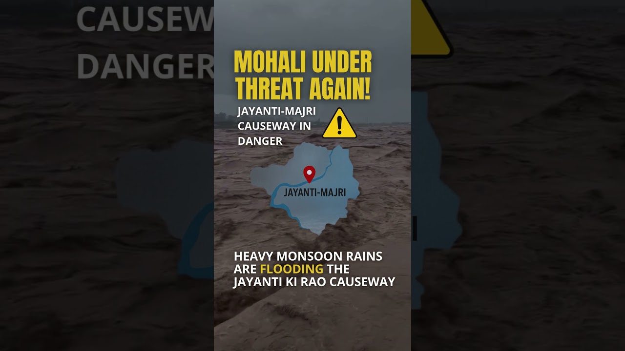 🚨 Mohali Flood Alert! 🌊 Jayanti Ki Rao Overflows Again | Monsoon 2025 #trending