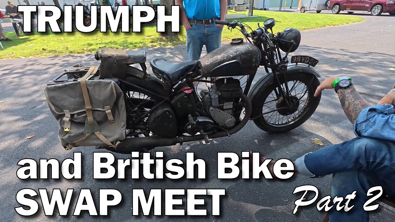 VINTAGE TRIUMPH & BRITISH BIKE SWAP MEET IN OLEY PART 2