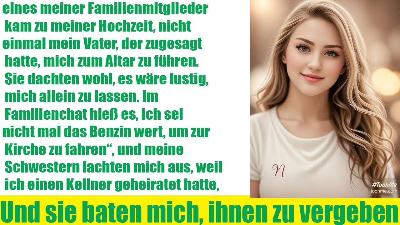 Allein am Hochzeitstag: Nicht einmal mein Vater kam