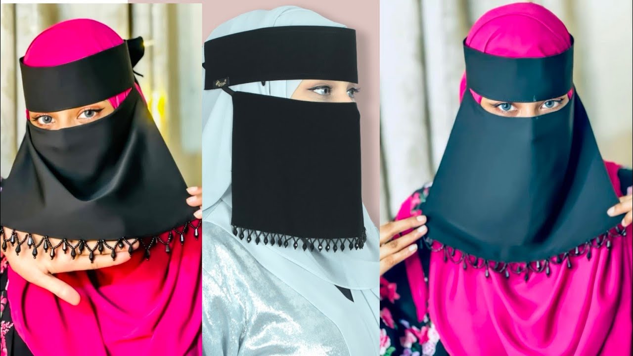 trending saudi niqab cutting and stitching/ karchupi niqab / Arabian niqab cutting and stitching