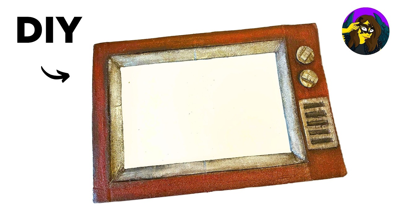 How to Make a Realistic TV Frame from Cardboard | DIY room decor idea