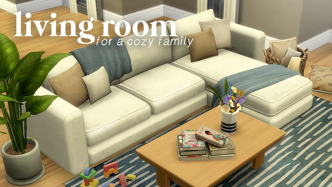 I made my first custom content pack! Living room for a cozy family 🏡 sixamcc x oshinsims