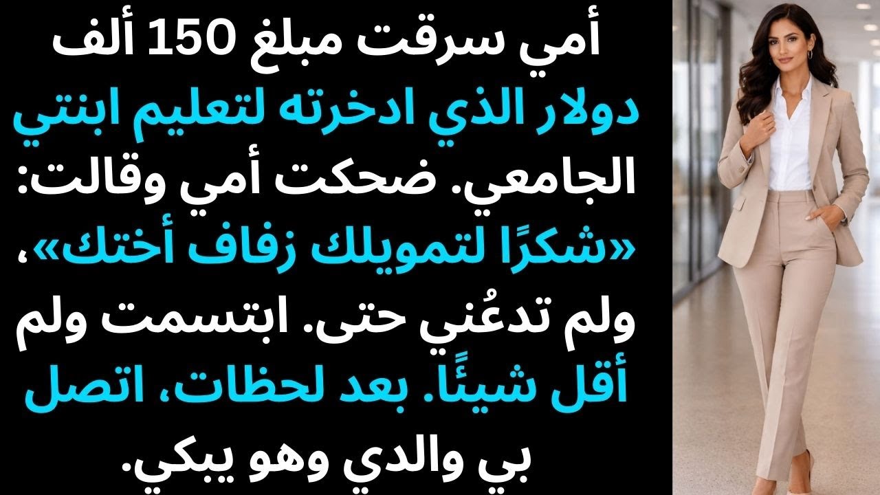 أمي سرقت 150 ألف دولار ادخرتها لتعليم ابنتي الجامعي ثم ضحكت قائلة شكراً بسخرية