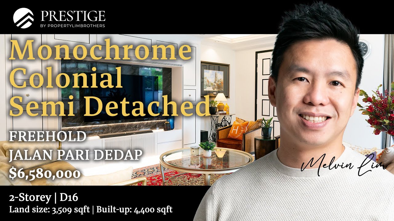 Semi-Detached Landed Home with Monochrome Colonial Style | Peakview Estate | $6,580,000 | Melvin Lim