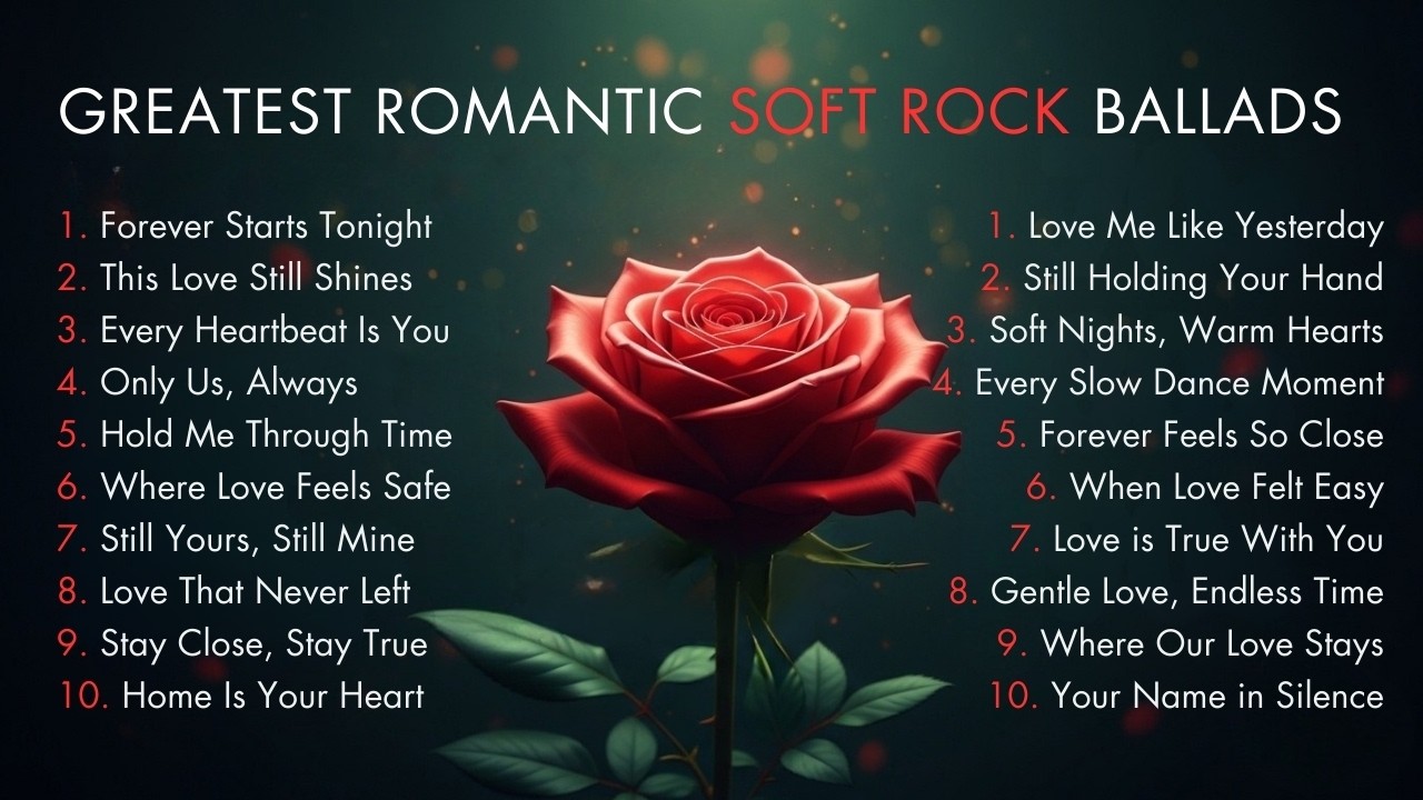 Greatest Romantic Soft Rock Ballads of the 70s 80s 90s ❤️ Timeless Love Songs Playlist