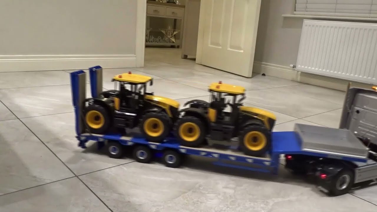 RC Truck 1/14 Tamiya Scania Topline & Carson Goldhofer Low Loader Trailer