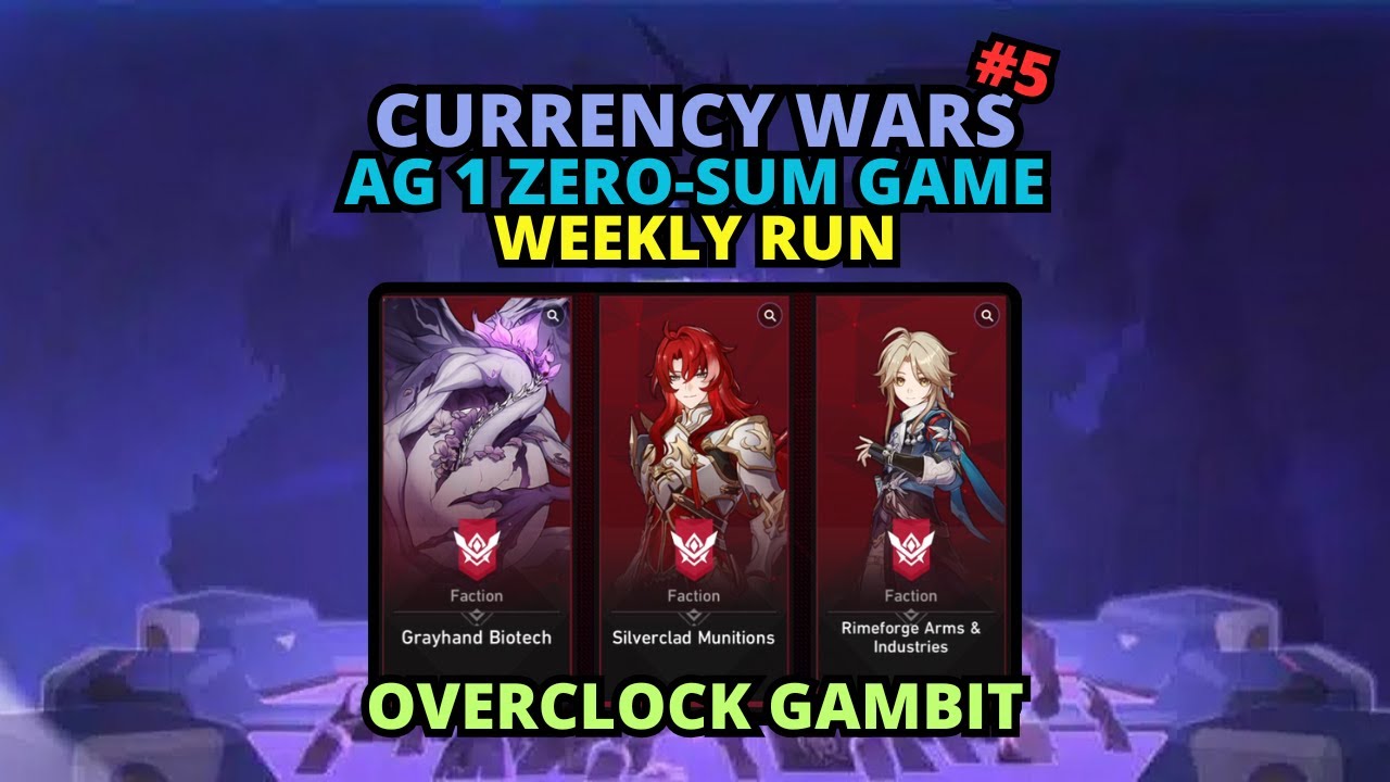 Honkai: Star Rail Currency Wars AG 1(Zero-Sum Game) - Weekly Run #5