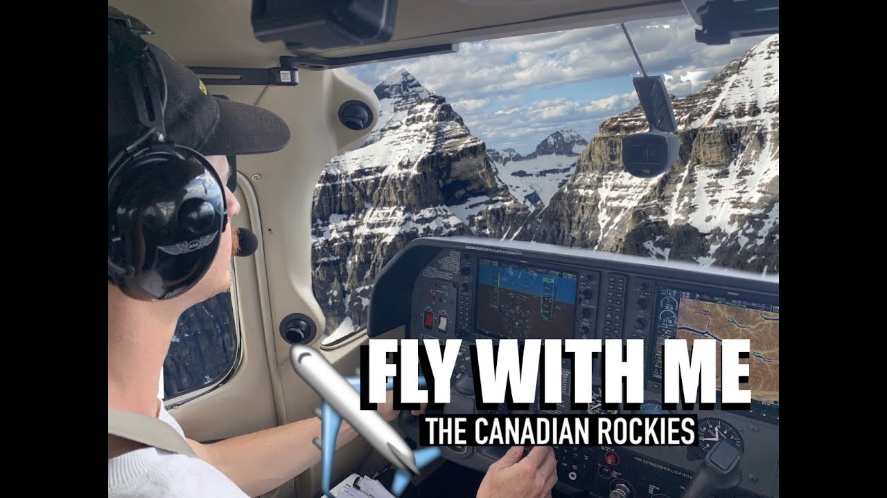 Flying through the Canadian Rockies - Calgary Alberta to Nelson British Columbia (Airplane - C182)