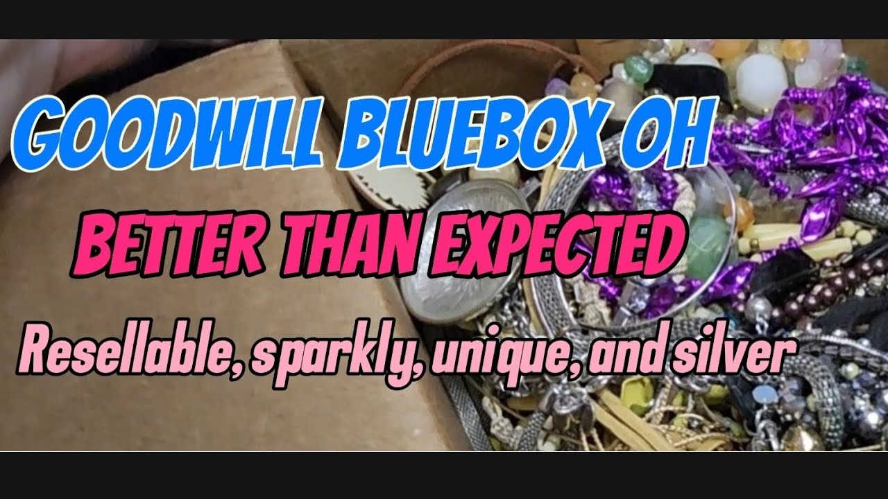 GOODWILL BLUEBOX OH Mystery jewelry unboxing many resellable pieces, lots of & some silver
