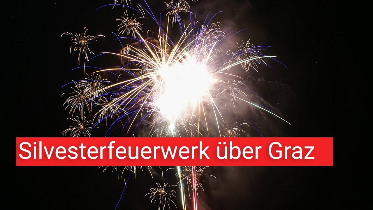 Silvesterfeuerwerk über Graz