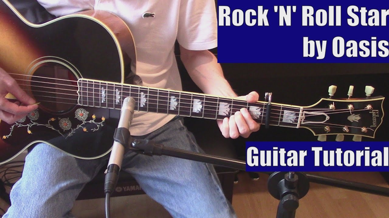 Rock 'N' Roll Star by Oasis (Guitar Tutorial with the Isolated Vocal Track by Oasis)
