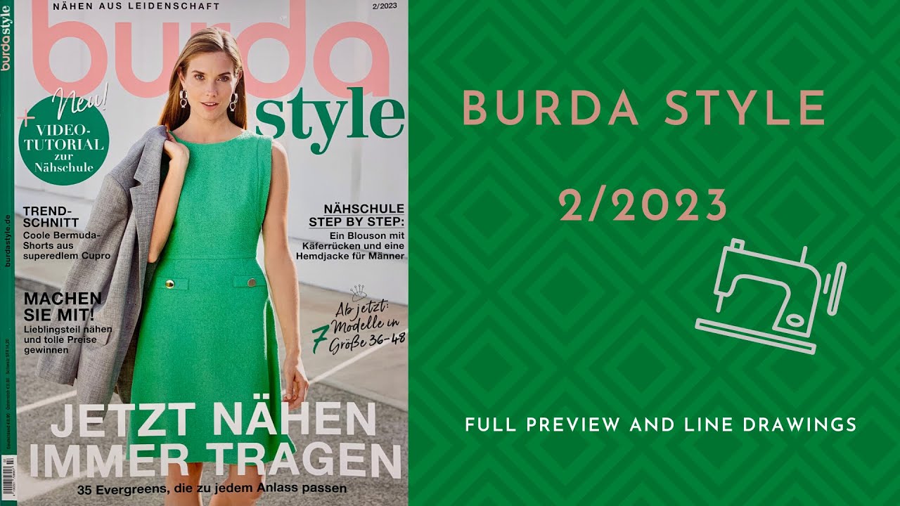 Burda Style 2/2023 Full Preview and Complete Line Drawings