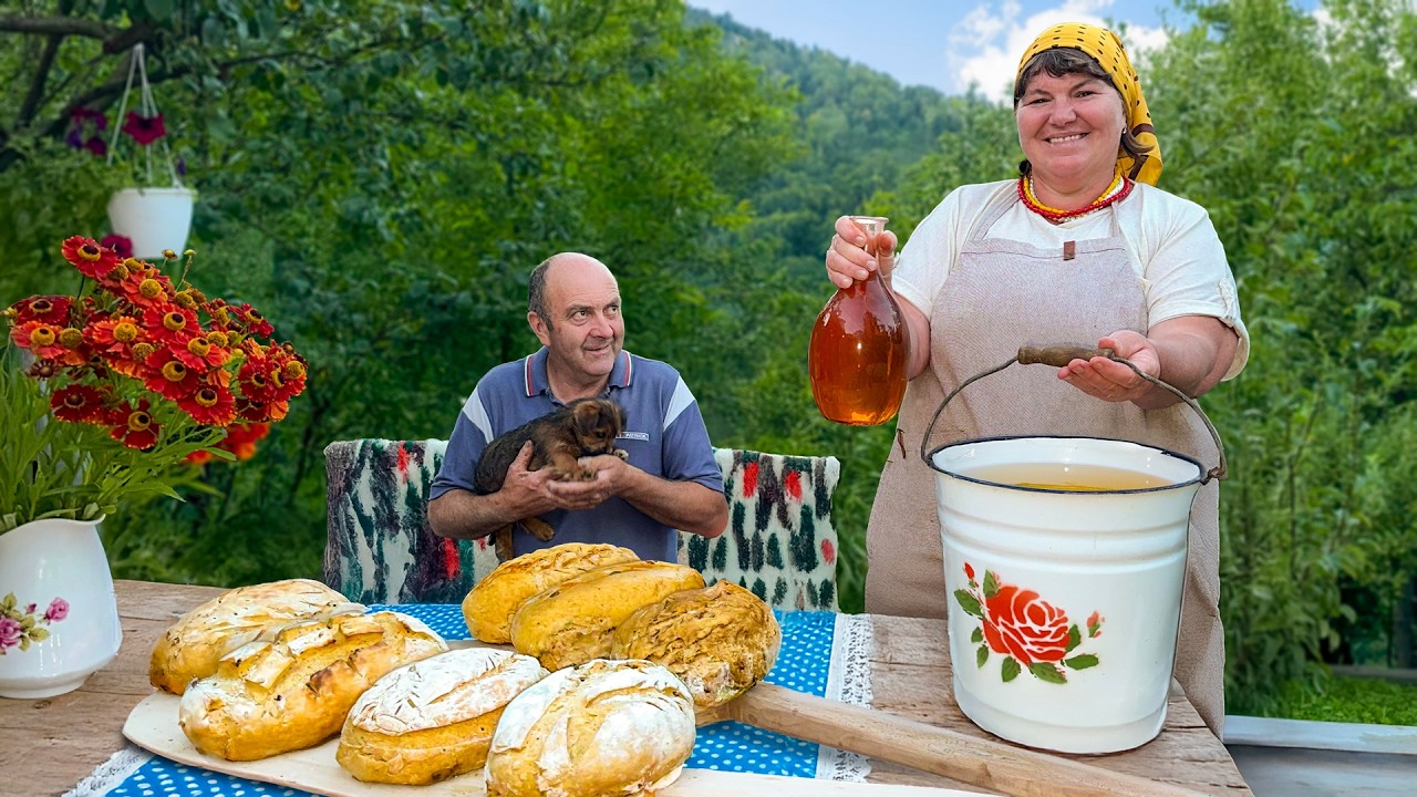 Baking Rustic Bread the Old Way in a Mountain Village