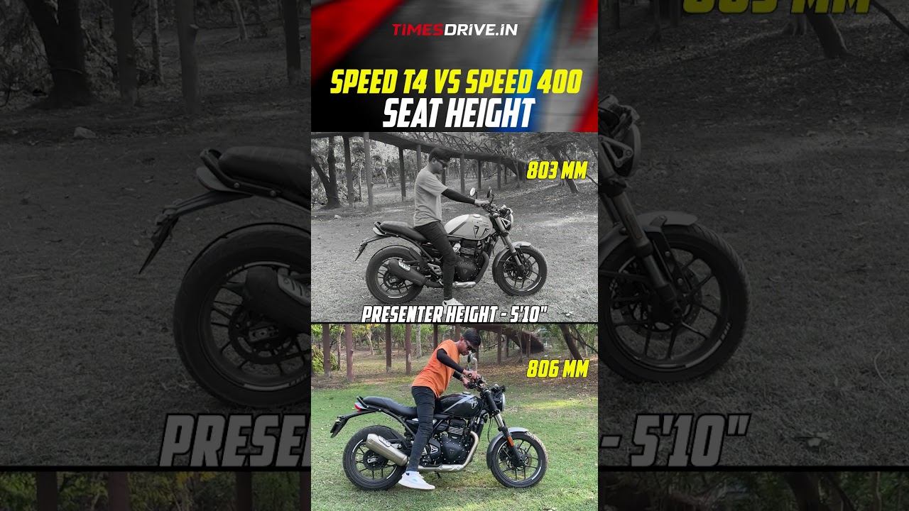 Triumph Speed T4 vs Speed 400 | Seat Height & Comfort Compared | Times Drive Green #shorts