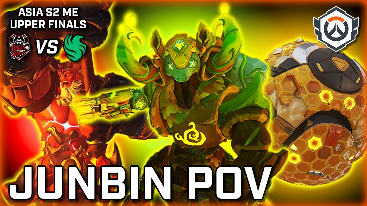 [Junbin POV] Junbin..ON REIN??? | Crazy Raccoon vs Team Falcons | OWCS ASIA LAN