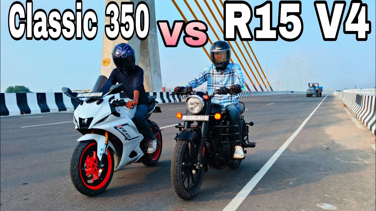 Yamaha R15 V4 vs Royal Enfield Classic 350 | Unexpected Drag Race Showdown!