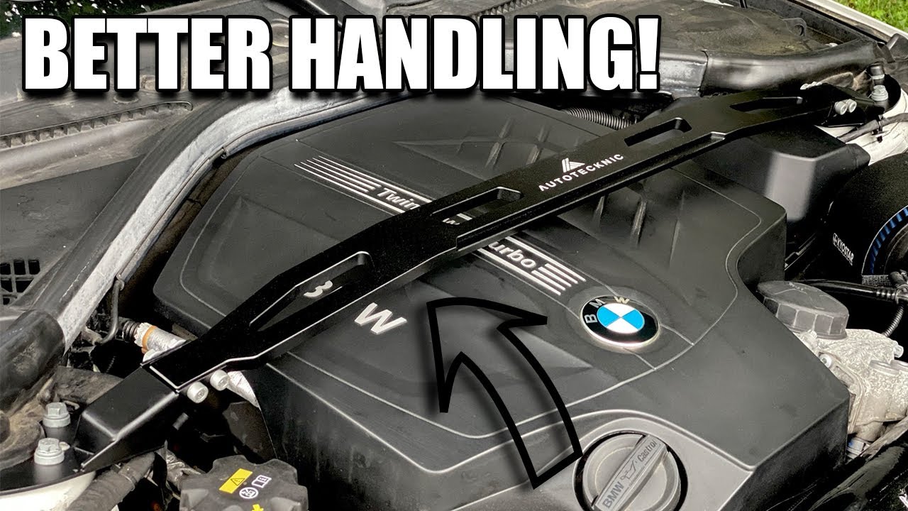 EASIEST WAY TO IMPROVE HANDLING? // Installing a ALUMINUM Autotecknic STRUT BAR on a BMW 435i (F32)