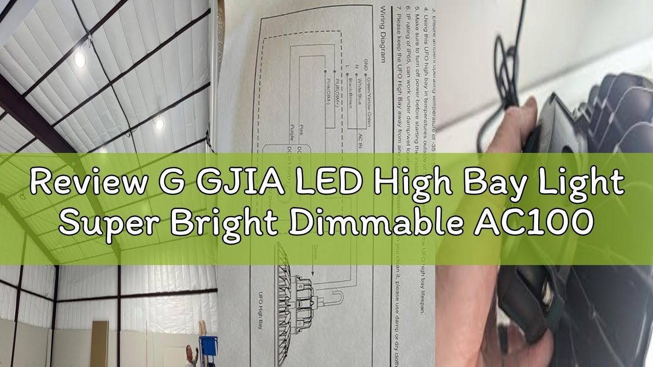 Review G GJIA LED High Bay Light Super Bright Dimmable AC100-277V 240W 36000LM 5000K DLC/ETL Listed