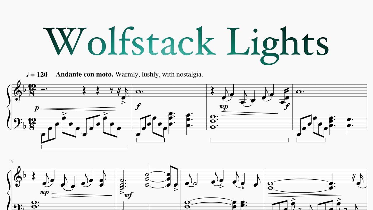 Wolfstack Lights (arr. for piano solo) - Chamber Music from the Unterzee