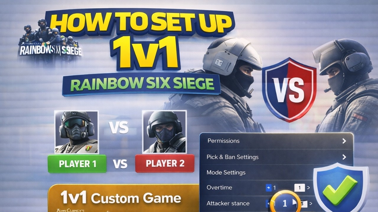 Как организовать поединок 1 на 1 в Rainbow Six Siege (создать пользовательский матч)